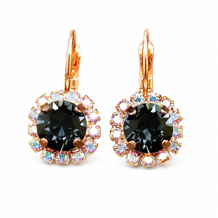 Auskari „Krāšņums II (Graphite)“ ar Swarovski™ kristāliem