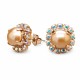 Auskari „Sirds spogulis II (Rose Gold)“ ar Swarovski® kristāliem