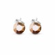 Sudraba auskari „Klasika II (Rose Gold)“ ar Swarovski® kristāliem