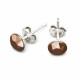 Sudraba auskari „Klasika II (Rose Gold)“ ar Swarovski® kristāliem