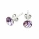 Sudraba auskari „Klasika II (Violet)“ ar Swarovski® kristāliem