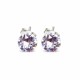 Sudraba auskari „Klasika II (Violet)“ ar Swarovski® kristāliem
