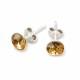 Sudraba auskari „Klasika II (Golden Shadow)“ ar Swarovski® kristāliem