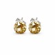 Sudraba auskari „Klasika II (Golden Shadow)“ ar Swarovski® kristāliem
