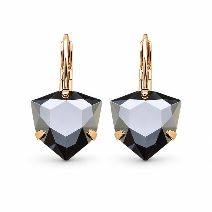 Auskari „Bermudu Trīsstūris (Light Chrome)“ ar Swarovski® kristāliem