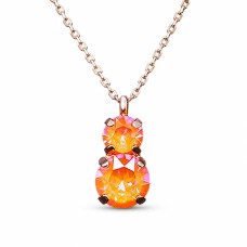 Кулон «Юнона IV (Orange Glow DeLite)» с кристаллами Swarovski®