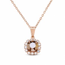 Кулон «Великолепие (Rose Gold)» с кристаллами Swarovski®