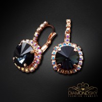 Auskari "Klaris VII (Graphite)" ar Swarovski™ kristāliem