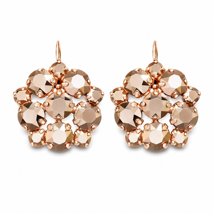Auskari „Greznība (Rose Gold)“ ar Swarovski™ kristāliem