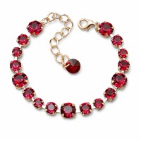 Käevõru naistele DiamondSky „Classic II (Ruby)“ Swarovski kristallidega
