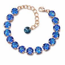 Apyrankė moterims DiamondSky „Classic II (Bermuda Blue)“ su Swarovski karoliukais
