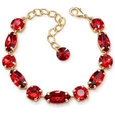 Bracelet “Chic II” (Scarlet) created with Crystals by Swarovski®