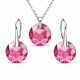 Sudraba komplekts sievietēm „Marianne (Rose)“ ar Swarovski® kristāliem