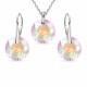 Sudraba komplekts sievietēm „Marianne (Aurora Borealis)“ ar Swarovski® kristāliem