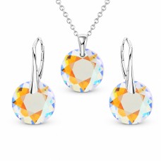 Sidabrinis papuošalų rinkinys moterims „Marianne (Shimmer)“ su Swarovski® kristalais