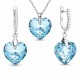 Sudraba komplekts sievietēm „Iemīlējusies Sirds III R (Aquamarine)“ ar Swarovski® kristāliem
