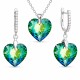 Sudraba komplekts sievietēm „Iemīlējusies Sirds III R (Vitrail Medium)“ ar Swarovski® kristāliem