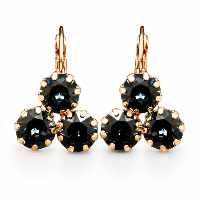 Auskari „Kristāla Lēdija II (Graphite)“ ar Swarovski™ kristāliem
