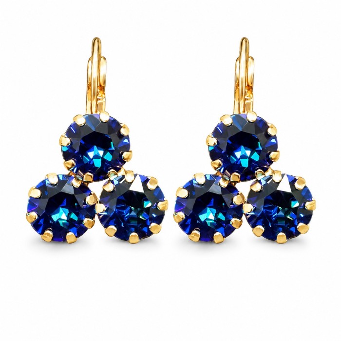 Auskari „Kristāla Lēdija II (Bermuda Blue)“ ar Swarovski® kristāliem