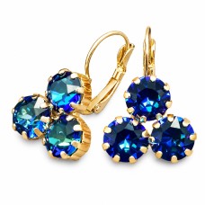 Auskari „Kristāla Lēdija II (Bermuda Blue)“ ar Swarovski™ kristāliem
