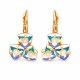 Auskari „Bermudu Trīsstūris III (Aurora Borealis)“ ar Swarovski® kristāliem