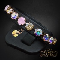 Aproce "Klasika II (Aurore Boreale / Rose Water Opal / Golden Shadow)" ar Swarovski™ kristāliem