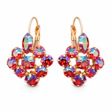 Auskari „Greznums (Light Siam Shimmer)“ ar Swarovski® kristāliem