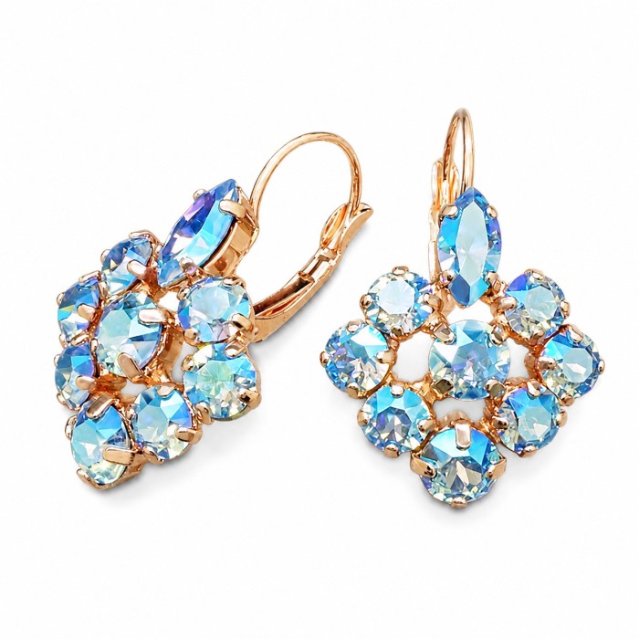 Auskari „Greznība (Light Sapphire Shimmer)“ ar Swarovski™ kristāliem