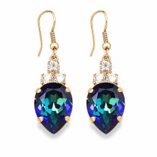 Earrings “Leonora (Bermuda Blue)” created with Crystals by Swarovski®