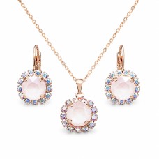 Komplekts sievietēm „Krāšņums II (Powder Rose)“ ar Swarovski® kristāliem