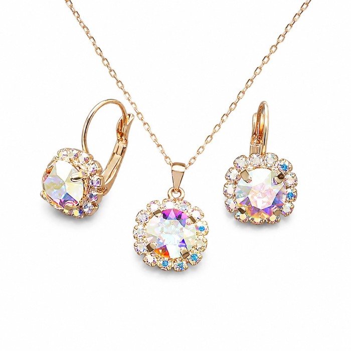 Komplekts sievietēm „Krāšņums II (Aurora Borealis)“ ar Swarovski® kristāliem