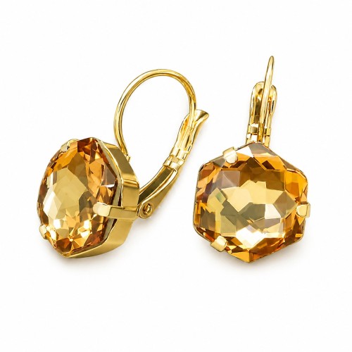 Auskari „Fantāzija (Light Colorado Topaz)“