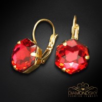 Auskari "Fantāzija (Scarlet)" ar Swarovski™ kristāliem