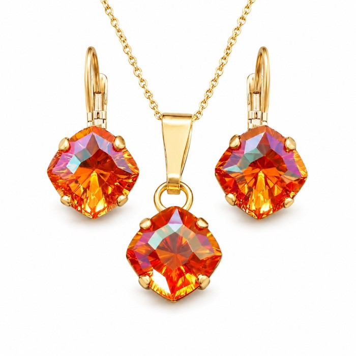 Komplekts „Mistika (Astral Pink)“ ar Swarovski® kristāliem