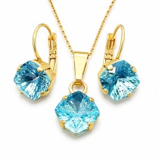 Komplekts sievietēm „Mistika (Aquamarine)“ ar Swarovski® kristāliem