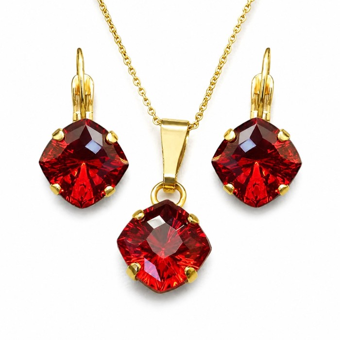 Komplekts sievietēm „Mistika (Scarlet)“ ar Swarovski® kristāliem