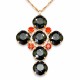 Kulons „Glamour (Graphite / Light Siam)“ ar Swarovski® kristāliem