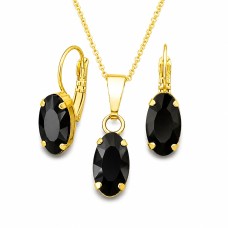 Komplekts sievietēm „Enigma (Graphite)“ ar Swarovski® kristāliem