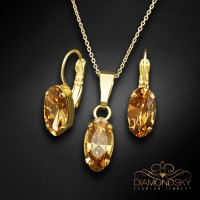 Komplekts "Enigma (Light Colorado Topaz)" ar Swarovski™ kristāliem