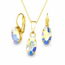 Komplekts sievietēm „Enigma (Aurora Borealis)“ ar Swarovski® kristāliem