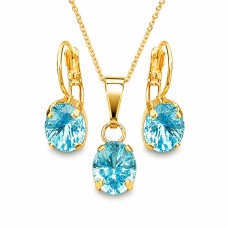 Komplekts „Mistika II (Aquamarine)“ ar Swarovski™ kristāliem