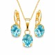 Komplekts „Mistika II (Aquamarine)“ ar Swarovski® kristāliem