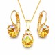 Komplekts „Mistika II (Light Topaz Shimmer)“ ar Swarovski® kristāliem