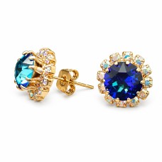 Earrings “Glory III (Bermuda Blue)” created with Crystals by Swarovski®
