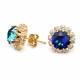 Auskari „Krāšņums III (Bermuda Blue)“ ar Swarovski® kristāliem