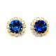 Auskari „Krāšņums III (Bermuda Blue)“ ar Swarovski® kristāliem