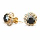 Earrings “Glory (Jet Hematite)” with Crystals by Preciosa™