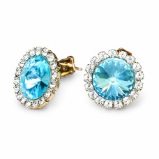 Auskari „Clarice X (Aqua Bohemica)“ ar Preciosa® kristāliem