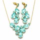 Komplekts sievietēm „Fillory Burvība (Aqua Bohemica)“ ar Preciosa® kristāliem