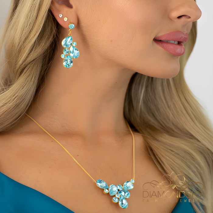 Komplekts sievietēm „Fillory Burvība (Aqua Bohemica)“ ar Preciosa® kristāliem